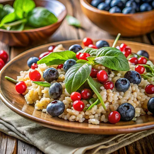 Ensalada de Arroz Integral y Frutos Rojos